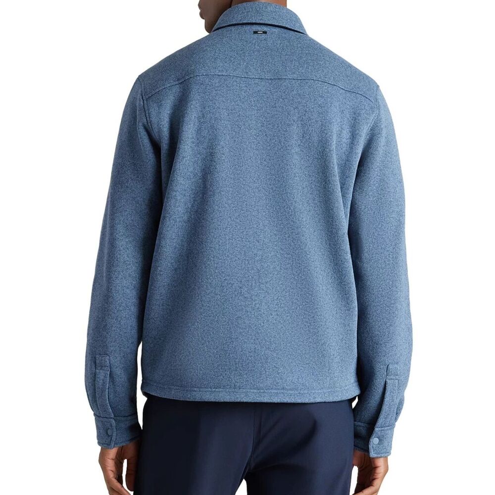Rhone Fleece Shacket Large Shirt Jacket Indigo Blue Snap NBA All Stars $168 NWT - Picture 13 of 16